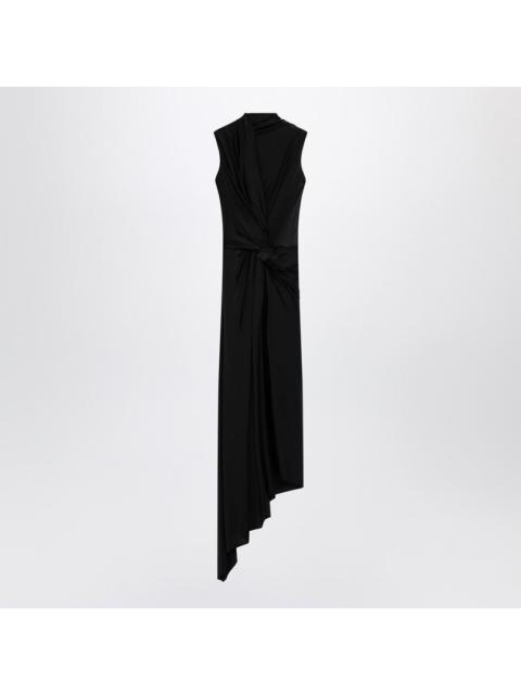 BALENCIAGA Balenciaga Black Draped Midi Dress Women