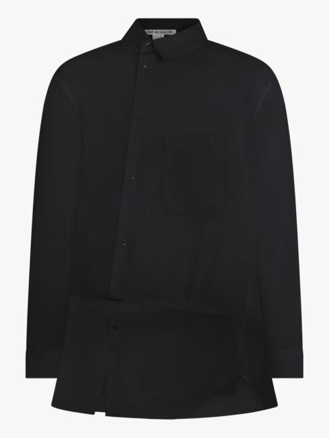 Comme Des Garçons ASYMMETRIC DECONSTRUCT L/S SHIRT | BLACK