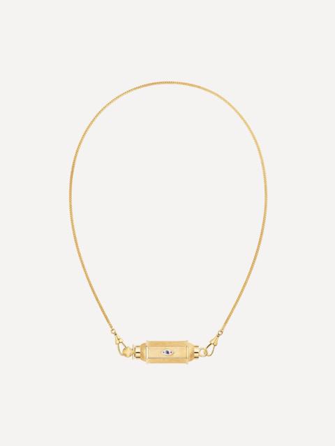 MARIE LICHTENBERG 18ct Gold Evil Eye Baby Locket Necklace