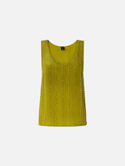 PINKO VEST TOP WITH JEWEL STRIPES