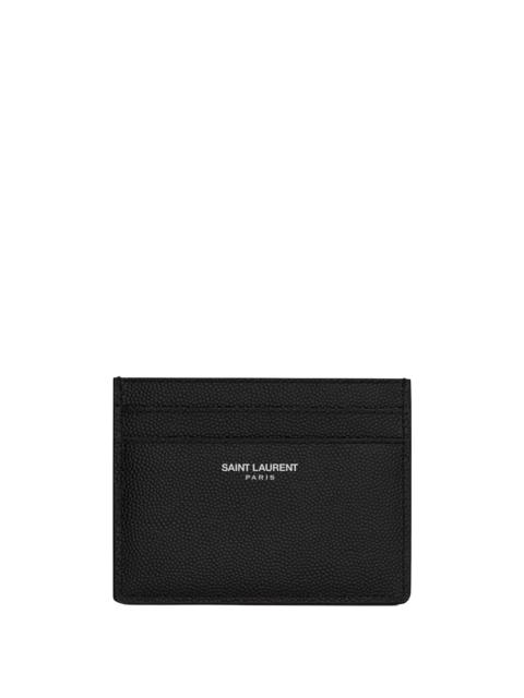 SAINT LAURENT Saint Laurent Men Saint Laurent Paris Card Case In Grain De Poudre Leather