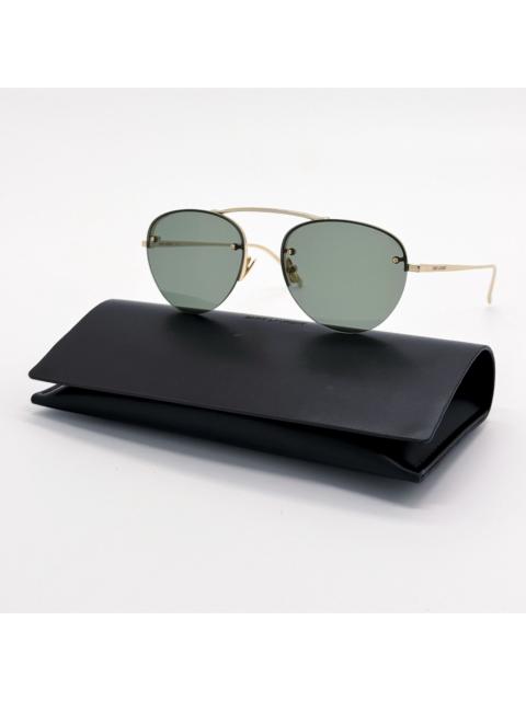 SAINT LAURENT New Saint Laurent SL575 003 Green Gold Sunglasses Unisex Avi