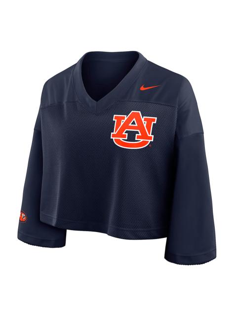 Nike Auburn Jersey Women's Nike Dri-FIT College Cropped Top