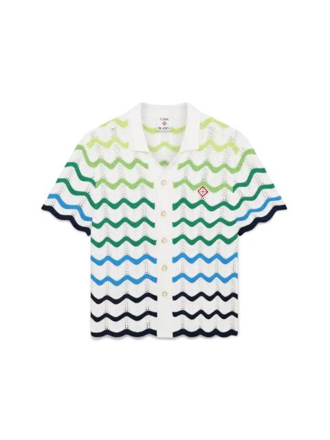 CASABLANCA Wave Short Sleeve Knitted Shirt