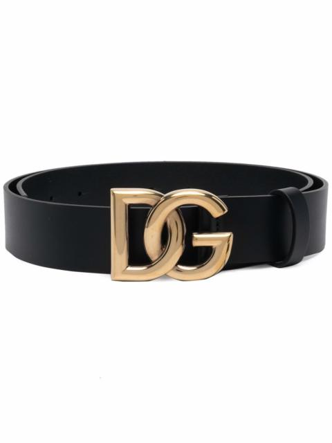 DG-logo calf-leather belt