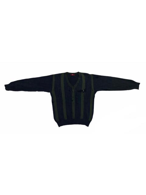 Other Designers Coloured Cable Knit Sweater - Lecent Cashmere Ripped Sweater Grunge Style Made in Japan