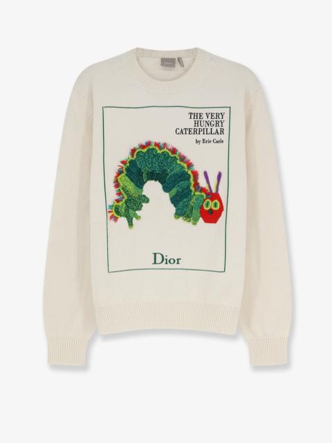 Dior Dior Cotton Wool Sweater Book Cover Embroidery White