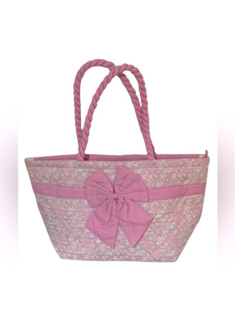 Other Designers NWOT Naraya Tote Quilted Pink Floral with Bow