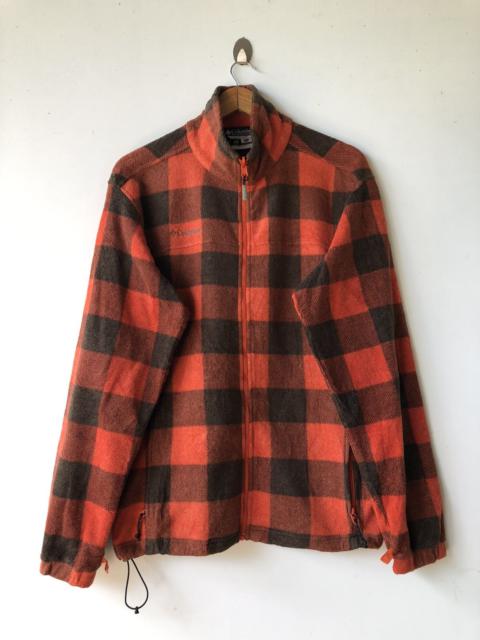 Other Designers Columbia fleece Zip up Cherkerbord design oreng Sweaters