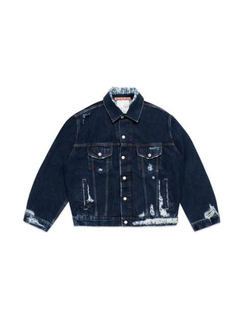 Acne Studios ACNE STUDIOS Distressed Oversize Denim Jacket Blue