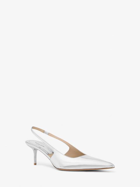 MICHAEL KORS Emma Metallic Leather Slingback Pump