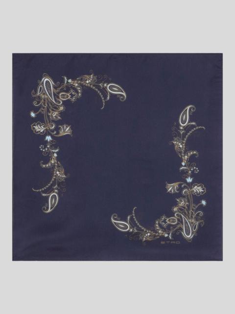 Etro PRINTED SILK POCKET SQUARE