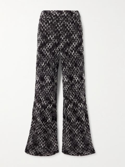 Missoni Crochet-knit Space-dyed Wool-blend Wide-leg Pants