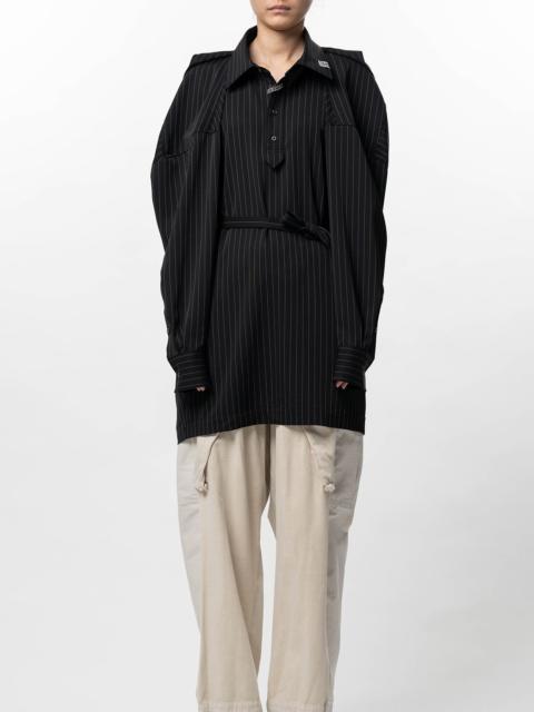 Maison MIHARAYASUHIRO Vest Combined Stripe Shirt Dress