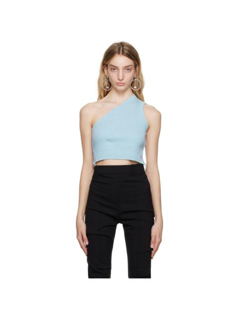 JACQUEMUS Blue Le Raphia 'La Maille Ascu' Tank Top
