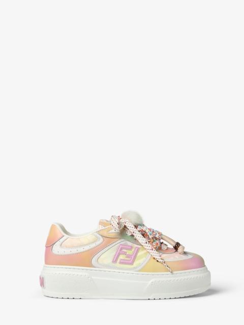 FENDI Fantastic Fendi Future Fendi Match Multicolor leather and technical fabric platform low-tops