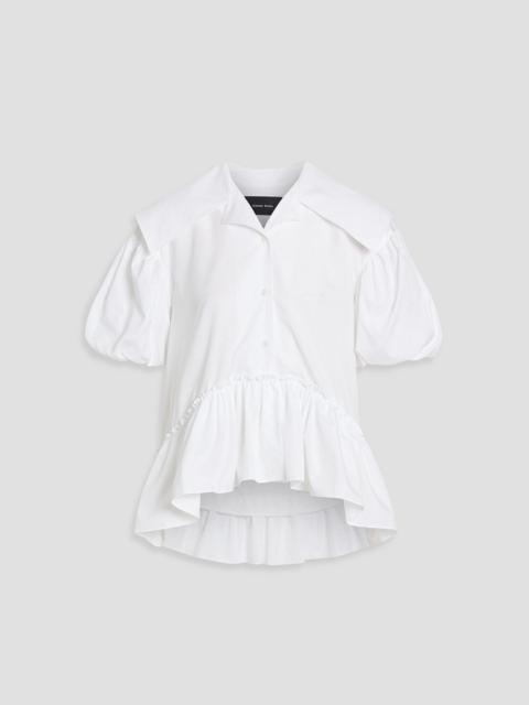 Simone Rocha Ruffled cotton-poplin blouse