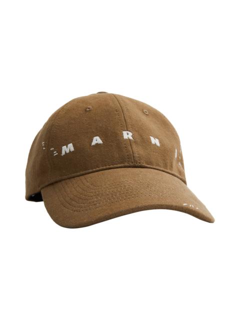 Marni LOGO STITCHED BASEBALL CAP (BEIGE)
