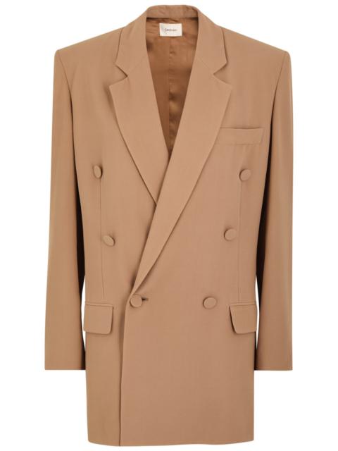 SAINT LAURENT Yves Saint Laurent Manteau Oversized Silk-chiffon Blazer