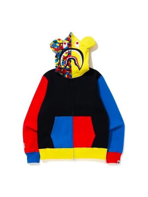 A Bathing Ape x MEDICOM TOY Shark Camo Full Zip Hoodie 'Multicolor' 1G73-115-910