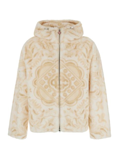 CASABLANCA Casablanca Men Faux Fur Hoodie With Hood And Pockets In 30% Wool 35% Polyester 20% Fabric 15% Acetat