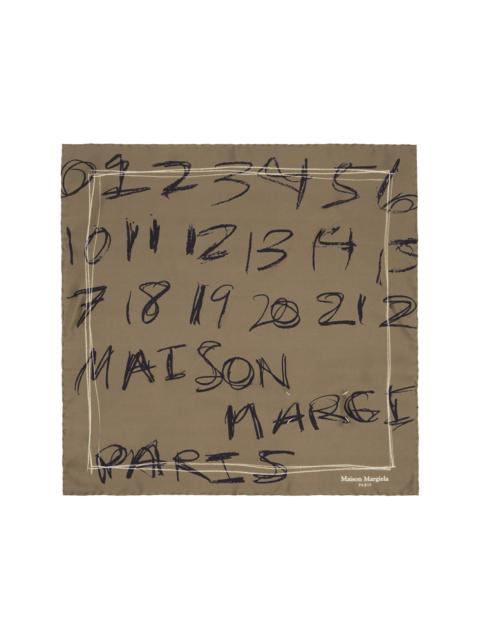 Maison Margiela Khaki Foulard Scarf