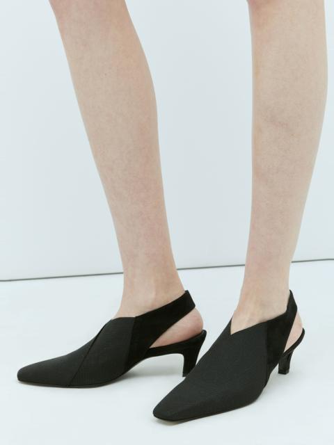 TOTEME Mid Heel Elastic Slingback Pumps