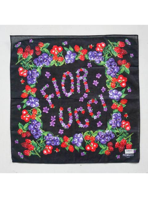 Other Designers FIORUCCI Berries & Flowers Design Handkerchief