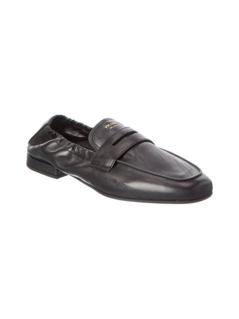 Prada Prada Shuffle Antiqued Leather Loafer
