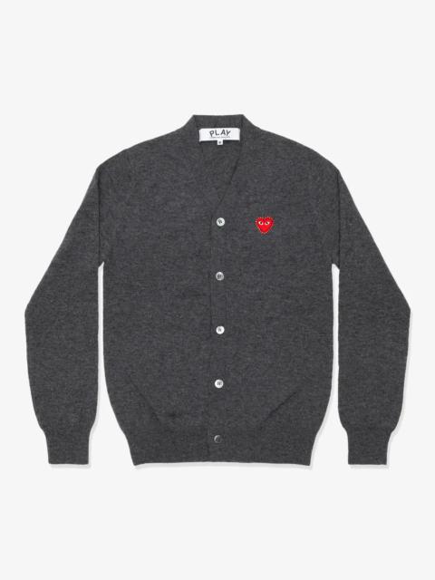 Comme des Garçons PLAY Rhinestone Red Heart V-Neck Cardigan Unisex