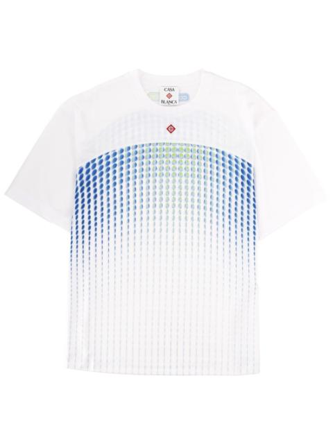 CASABLANCA T-SHIRT WITH PRINT AND LOGO