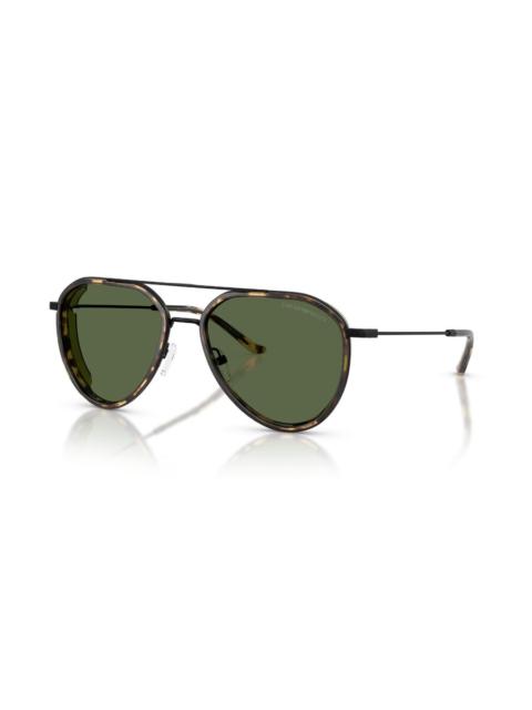 EMPORIO ARMANI Emporio Armani Dark Green Pilot Men's Sunglasses EA2163 300171 56
