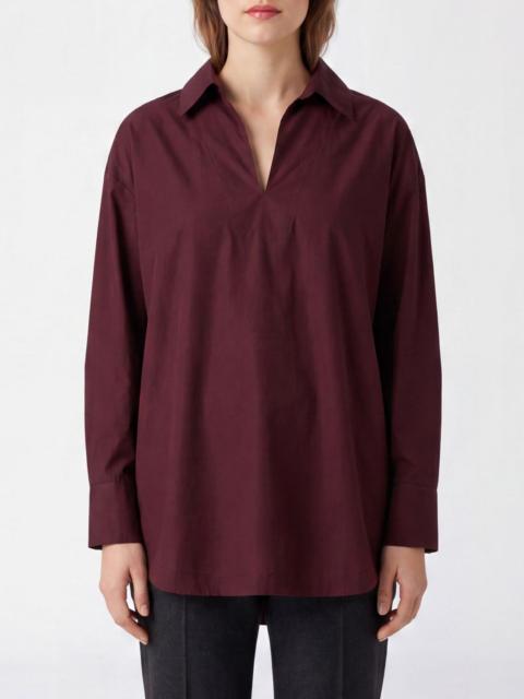 'S Max Mara 'S Max Mara Striped Cotton V-Neck Relaxed Fit Blouse
