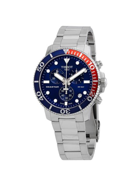 Other Designers Tissot Seastar Chronograph Quartz Blue Dial Pepsi Bezel Men's Watch T120.417.11.041.03