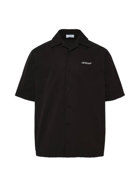 Off-White Brush Arrow Poplin Bowling Shirt