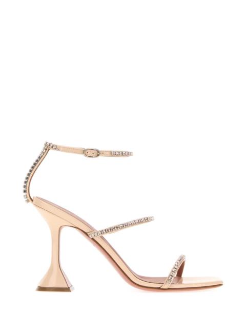 Amina Muaddi Amina Muaddi Women Skin Pink Leather Gilda Sandals