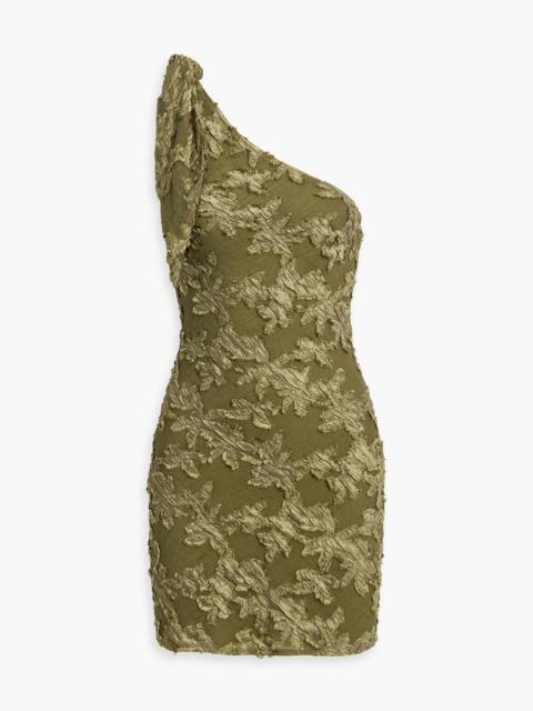 Cult Gaia Arlo one-shoulder fil coupé-organza mini dress