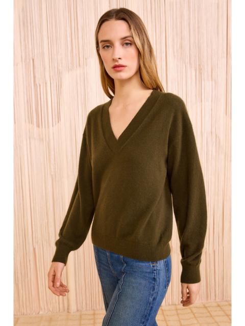 ULLA JOHNSON Ryla Cashmere V–Neck Pullover