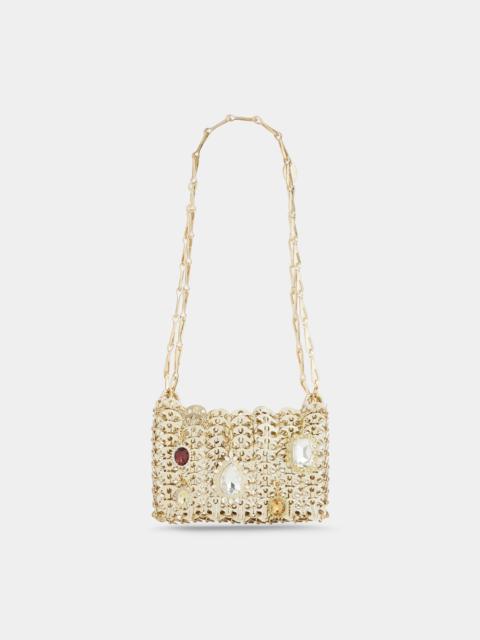 rabanne 1969 GOLD NANO BAG WITH CHARMS