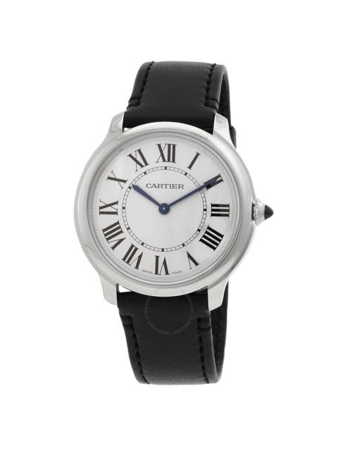 Pre-owned Cartier Ronde Must De Cartier Silver-tone Dial Men's Watch WSRN0031
