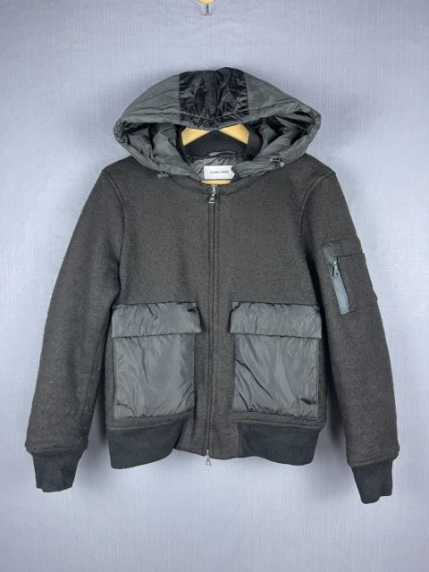 Other Designers Global Work × Vintage - Vintage Global Work Bomber Hoodie Wool Jacket