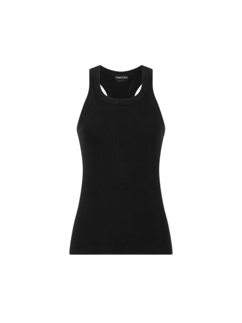 TOM FORD FINE MERINO RIB MASCULINE RACERBACK VEST