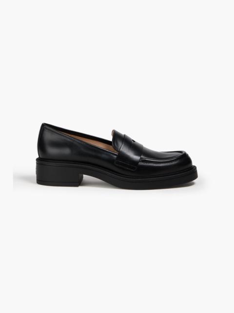 Stuart Weitzman Louise leather penny loafers