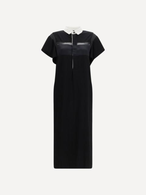 sacai Cotton jersey midi Dress