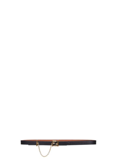 FENDI Fendi Women Two-Tone Leather Reversible Ff Belt