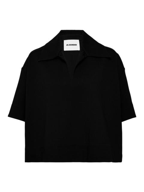 Jil Sander Polo Short Sleeve Crepe Textured