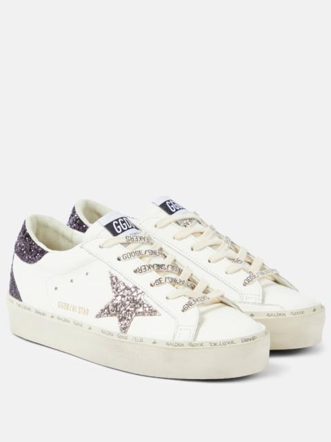 Hi Star glitter leather sneakers