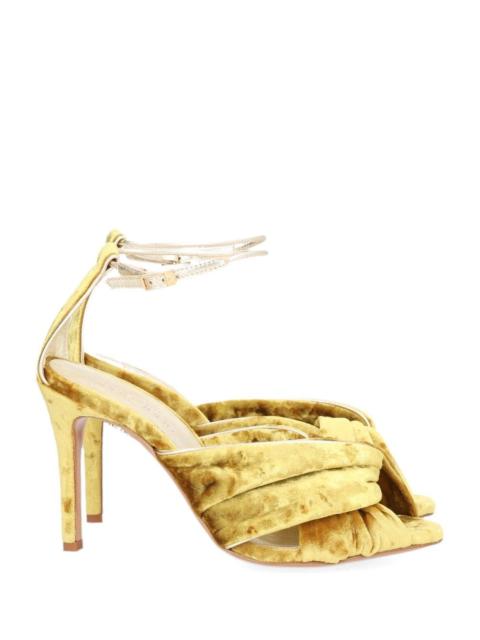 forte_forte Forte_Forte Women Heliodore High Heel Velvet Crossover Sandal