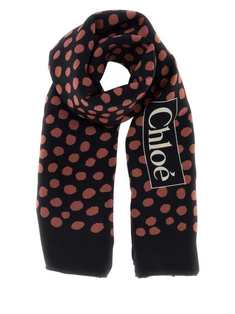 Chloé Chloe Women Printed Silk Chloe Spotted Foulard
