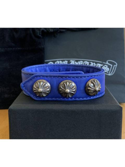 Chrome Hearts Chrome Hearts Adjustable Leather Silver Snap Bracelet